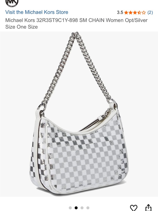 MICHAEL Michael Kors Handbags - MICHAEL Michael Kors Optic White and Silver Shoulder Bag NWT Jet Set